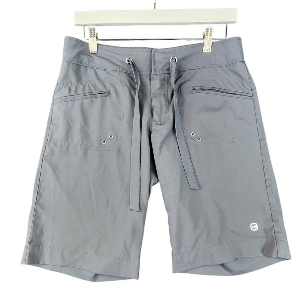 Free Country Board Shorts Gray Mens Small Stretch Quick Dry Hiking Swim Trunks
